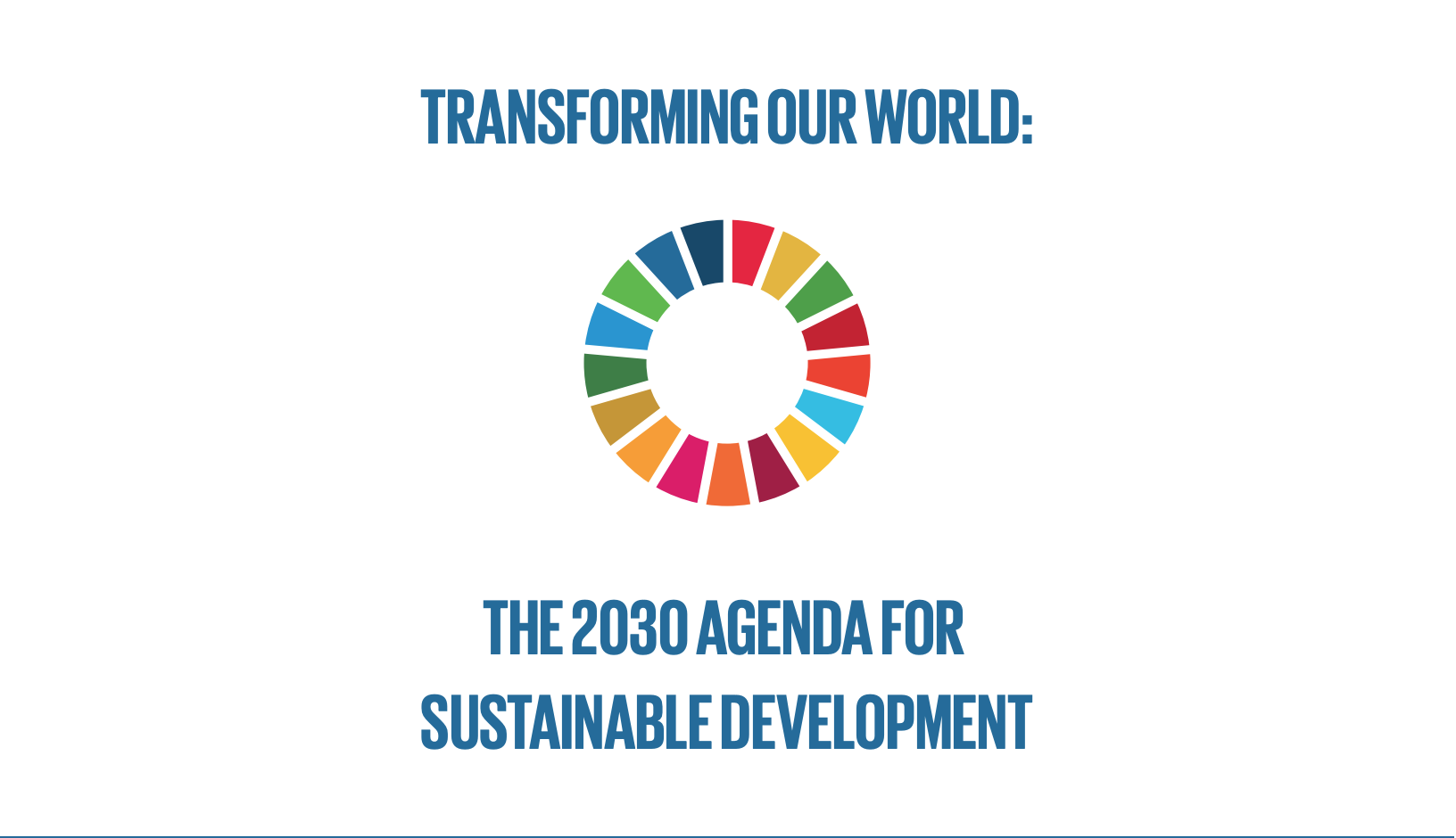 Transforming our world